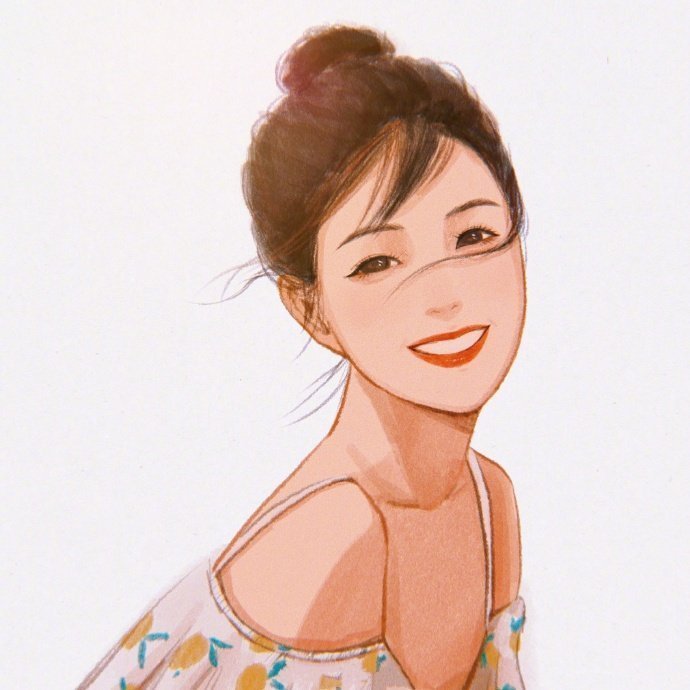 女生绝美手绘一字肩头像