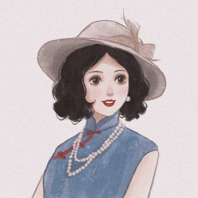 复古民国风手绘头像