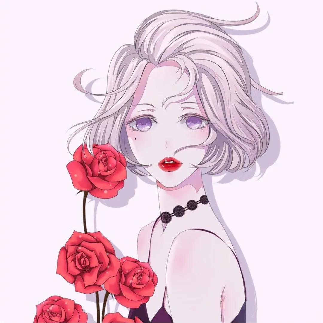 气质甜美漫画女生头像图片