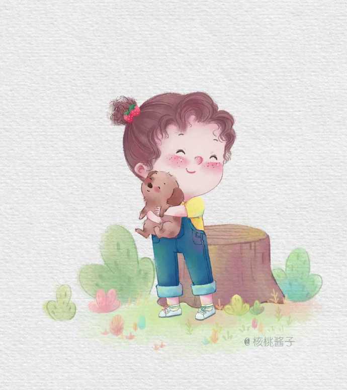 超治愈手绘超萌圆嘟嘟可爱女孩子头像