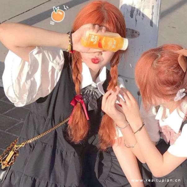 双人闺蜜可爱个性头像图片