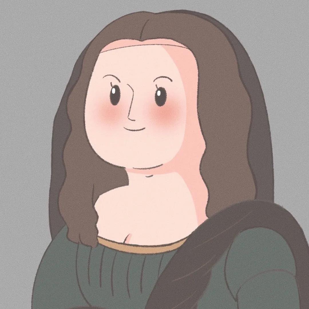 可爱卡通手绘闺蜜双人头像图片