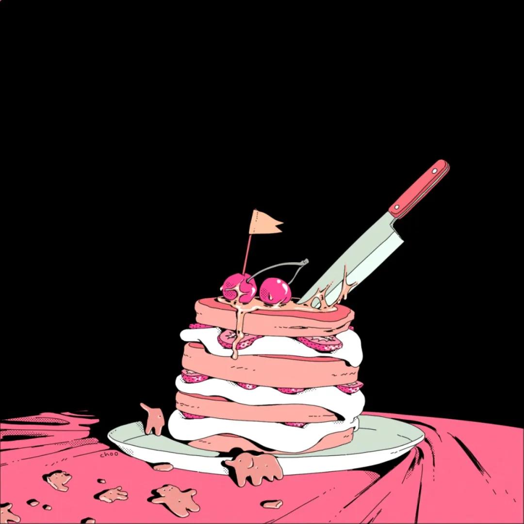 冰激凌蛋糕卡通手绘美食甜品头像图片