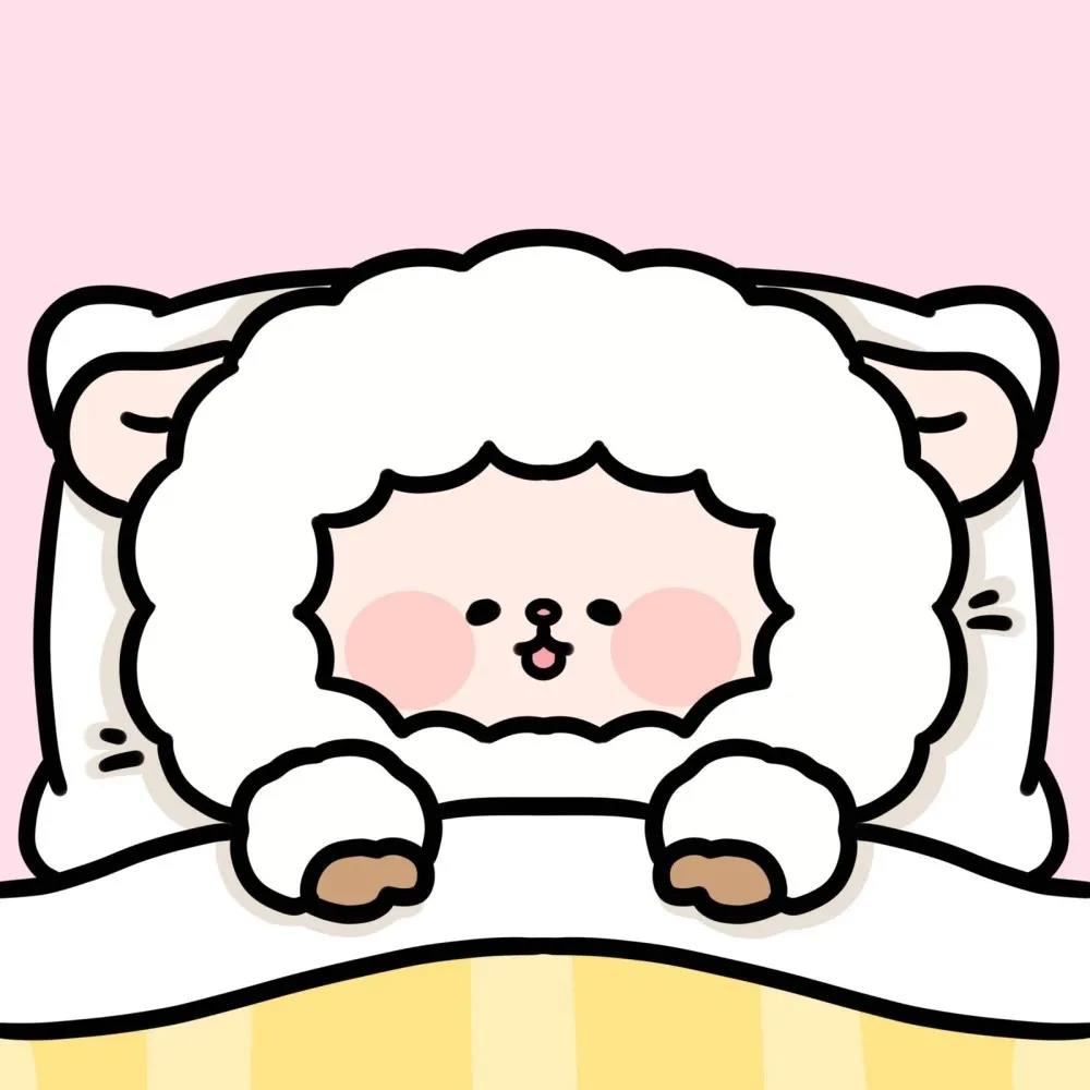 超萌可爱图片头像|盖上被子睡觉的卡通动物们晚安