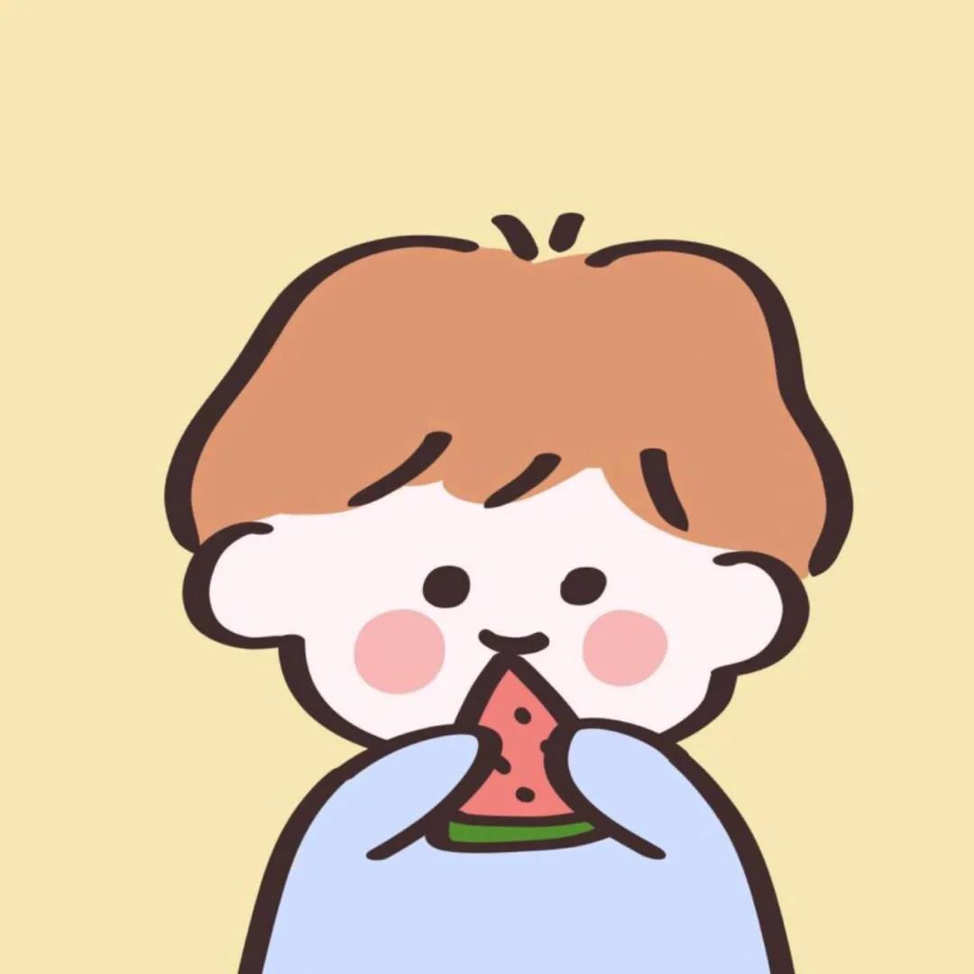 吃一样东西的卡通情侣头像图片好可爱