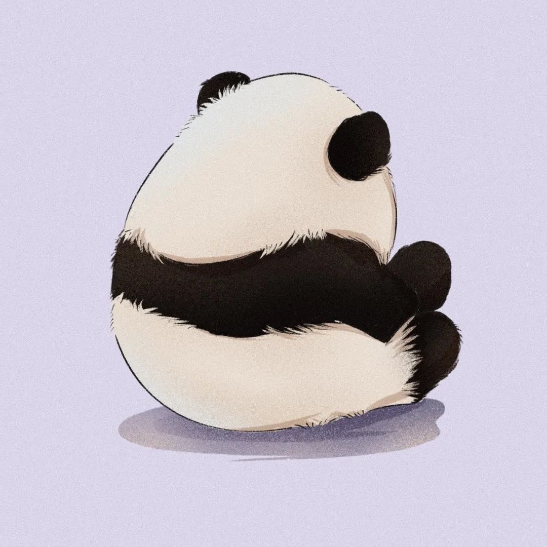 可爱值爆棚的超萌卡通手绘熊猫头像图片
