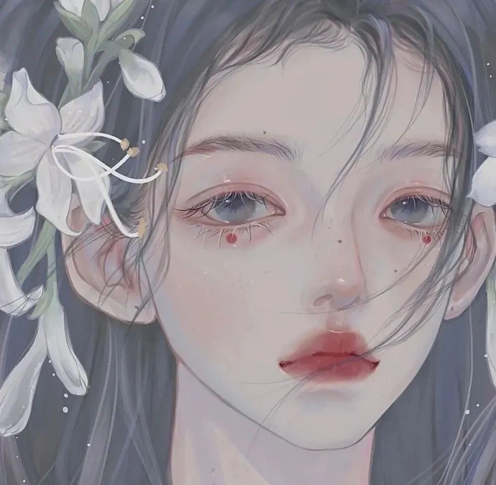 漂亮好看的精致二次元美女手绘头像图片