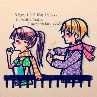 漫画版可爱的情侣头像图片