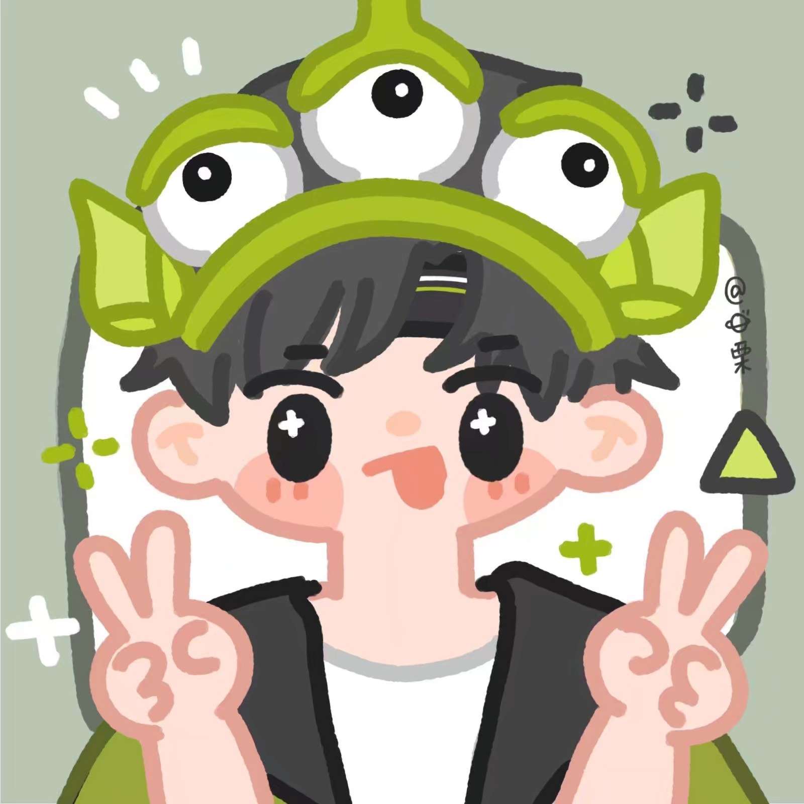 手绘情侣头像图片丨希望有人觉得认识我是一件幸运的事