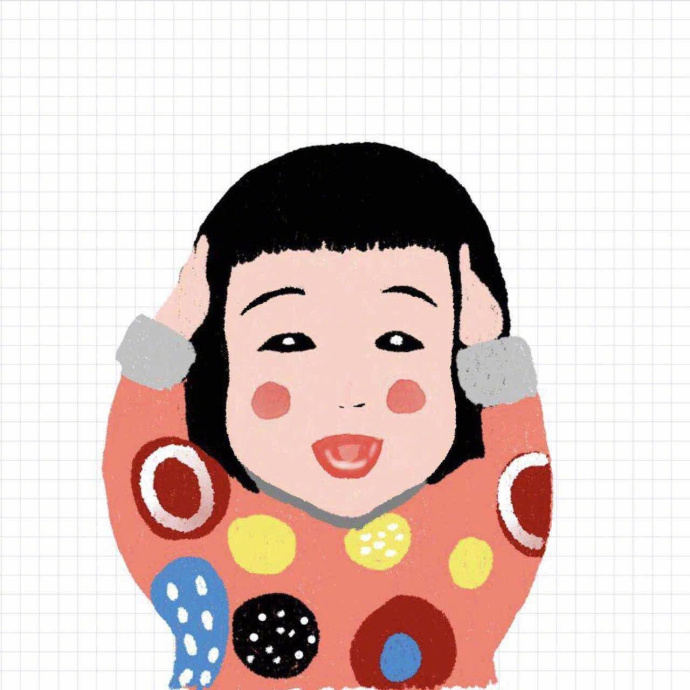 可爱卡通手绘女生微信头像图片