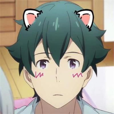 动漫一男一女温柔情侣头像图片