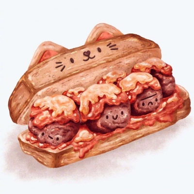 可爱唯美的美食诱惑插画高清头头像