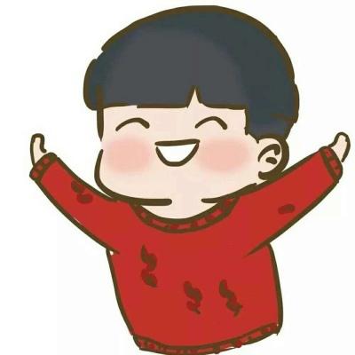 Q版男女一人一张可爱卡通手绘情侣头像