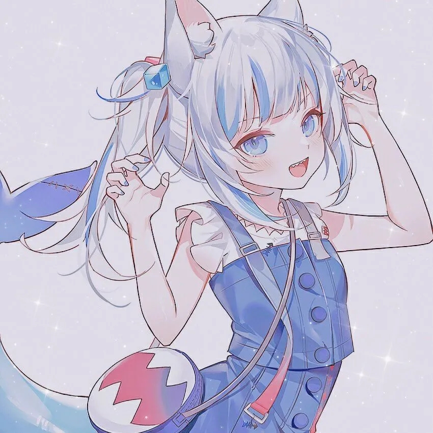 蓝色系元气动漫女头头像图片丨女孩子都是神明遗落在世间的宝藏