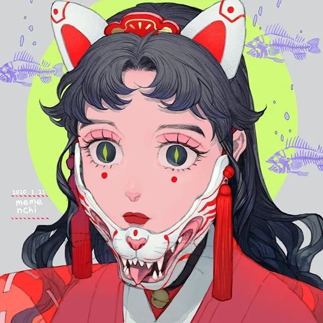 托秋风寄信 我在冬日暖阳里等你丨二次元头像图片