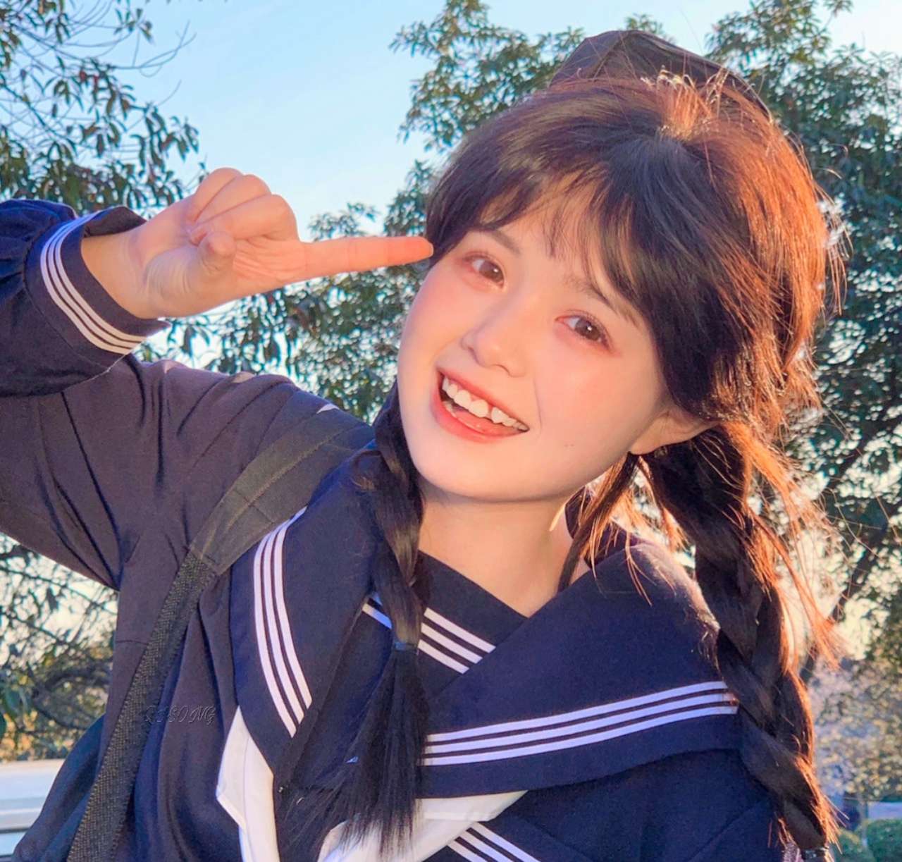 甜美日系女生真人可爱俏皮qq微信头像图片