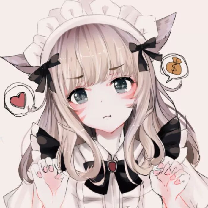 可爱呆萌的动漫猫娘女生头像