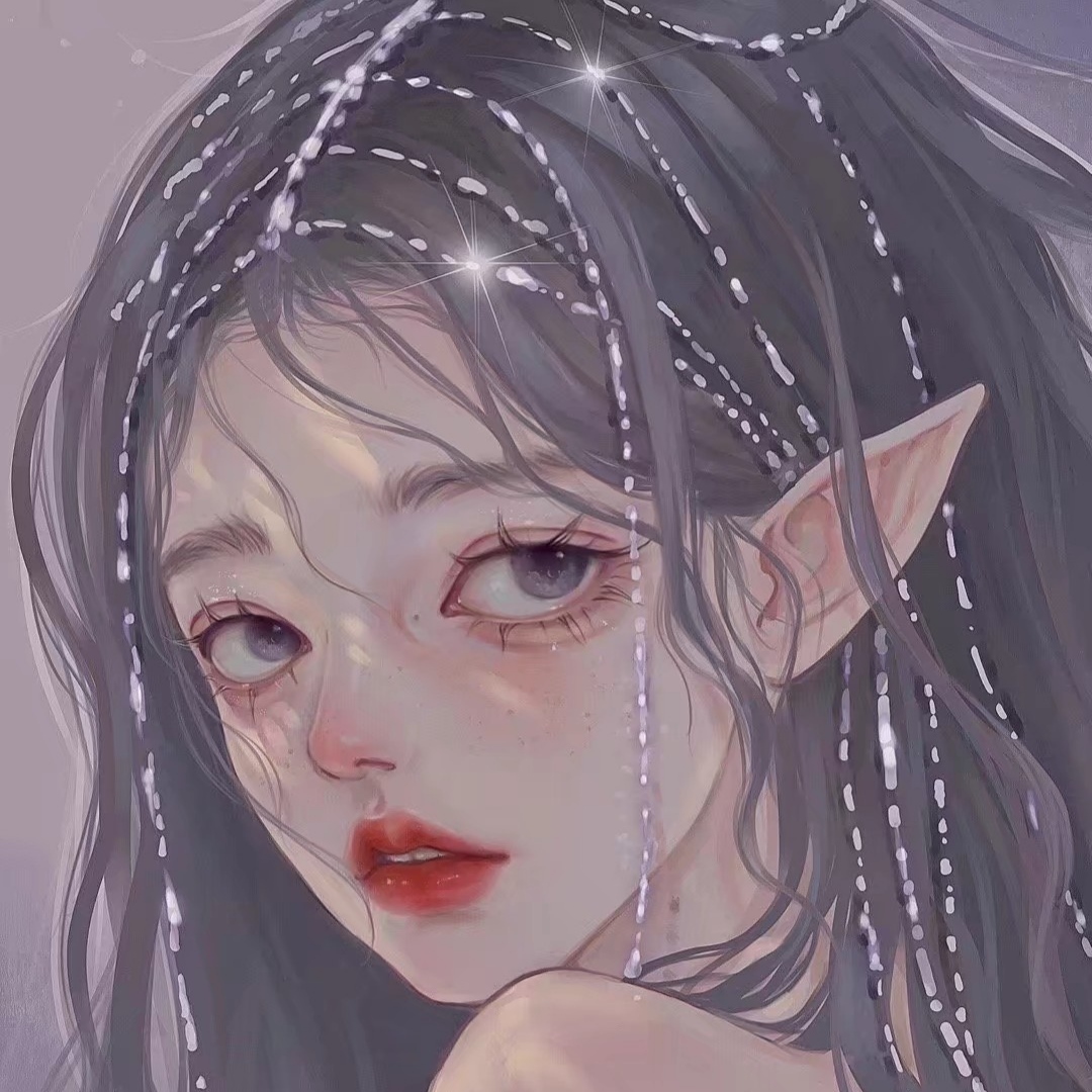 唯美个性的手绘动漫女生高清头像图片