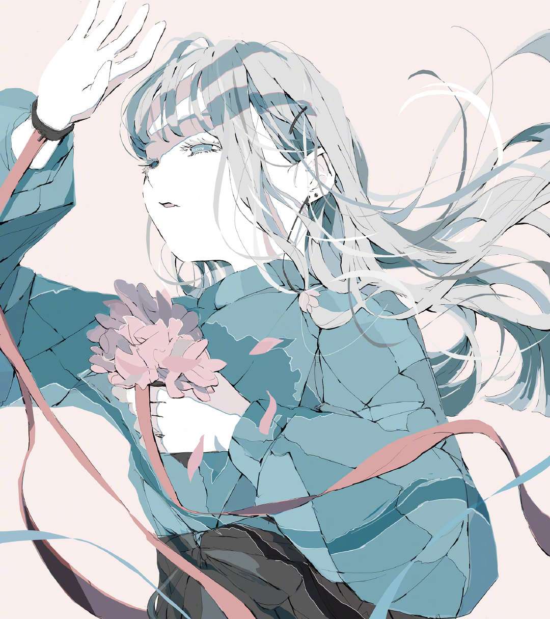 唯美个性高冷的动漫女生手绘高清头像图片