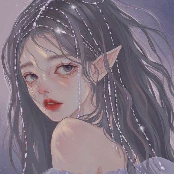 唯美女生甜美手绘动漫微信头像图片