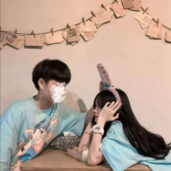 真人唯美小清新一对两张情侣头像