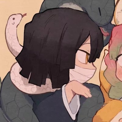 鬼灭之刃伊黑甘露寺卡通风格可爱情侣头像