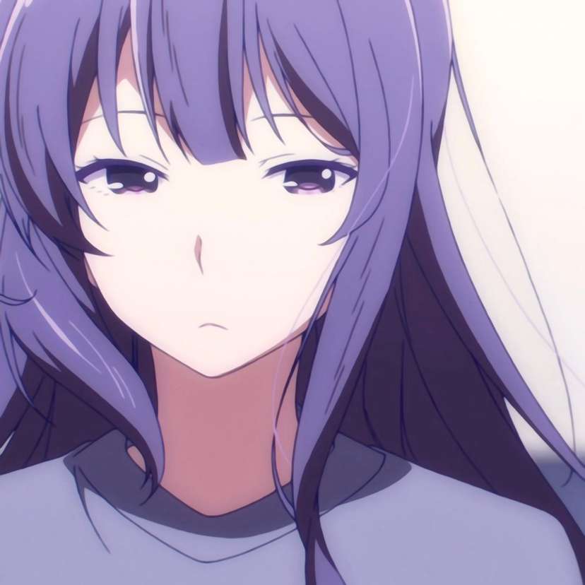 二次元动漫女头《少女编号》紫发柴崎万叶头像图片