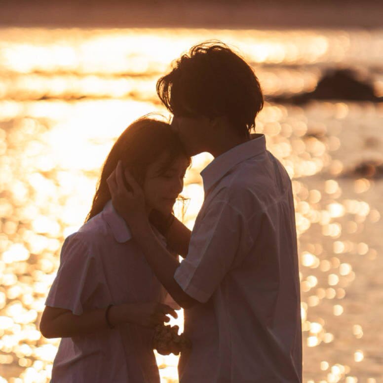 沫兮 温柔干净清新一对两张小众情头头像图片