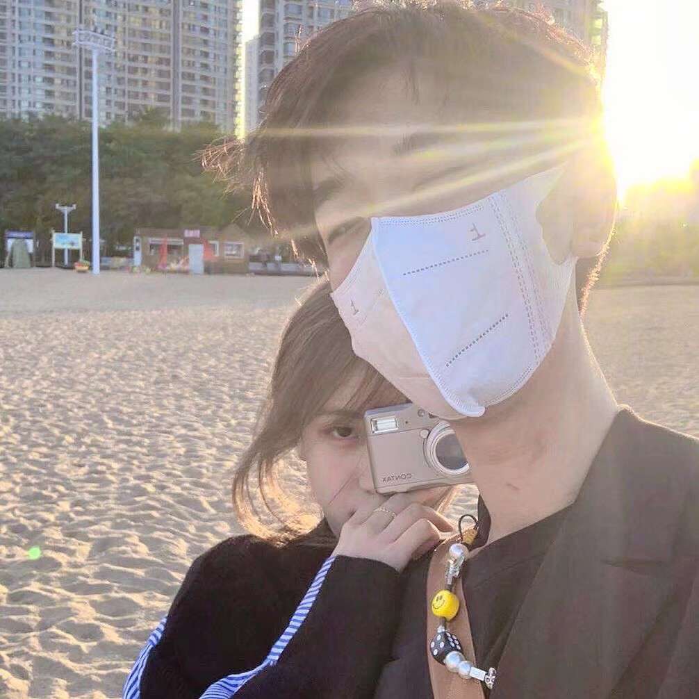 青春阳光可爱甜美情侣真人头像图片