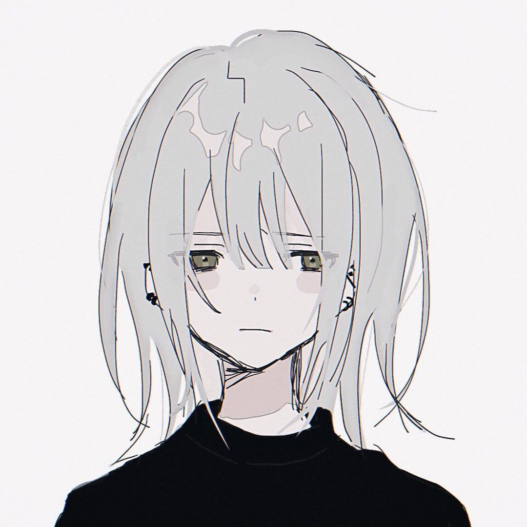 手绘简单人物女生唯美头像 微信热门手绘女生头像