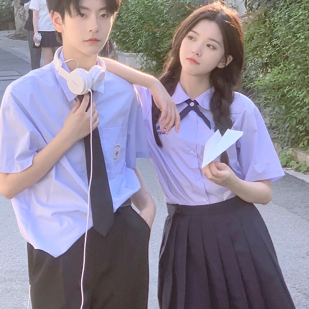 绝配泰国校服情侣青春活力唯美微信头像图片