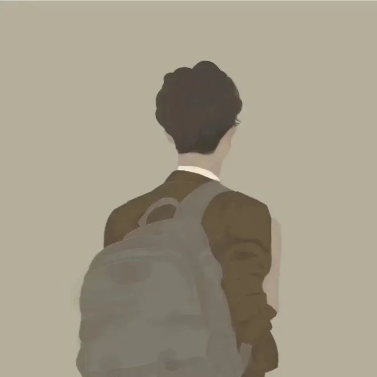 超好看的手绘背影情头   你啊 总是在不经意间触动我的心弦头像图片