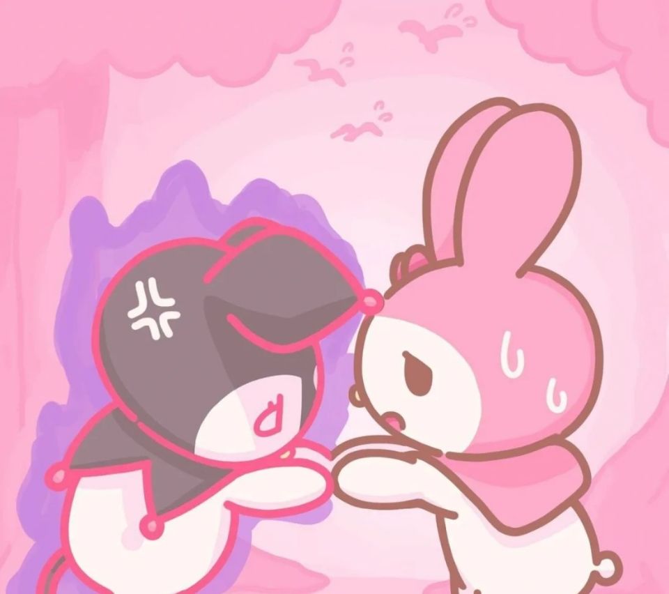 美乐蒂库洛米可爱粉嫩背景图壁纸头像图片