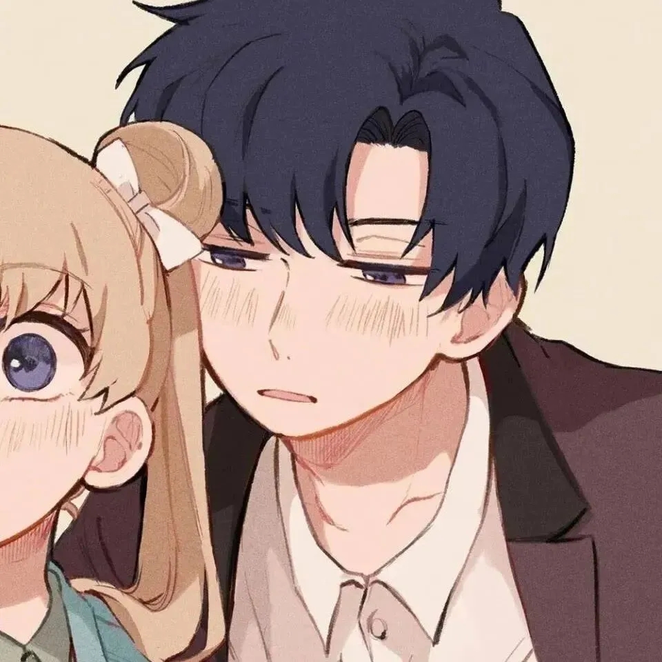 好看的动漫手绘情侣微信头像图片