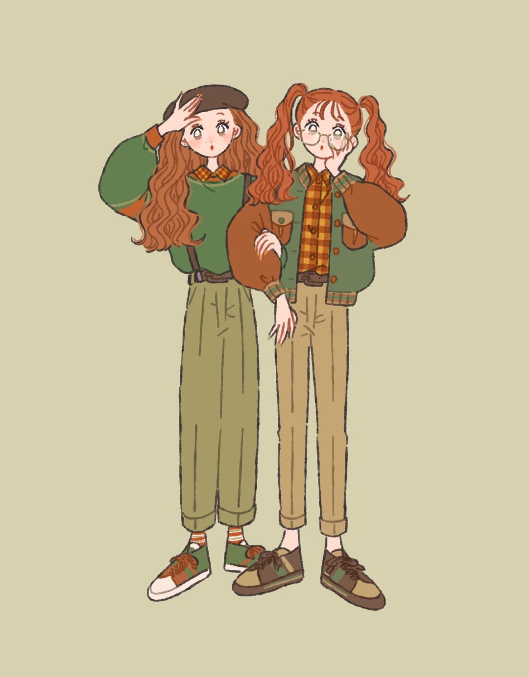 卡通风格女生头像丨不接谁的花不陪谁长大