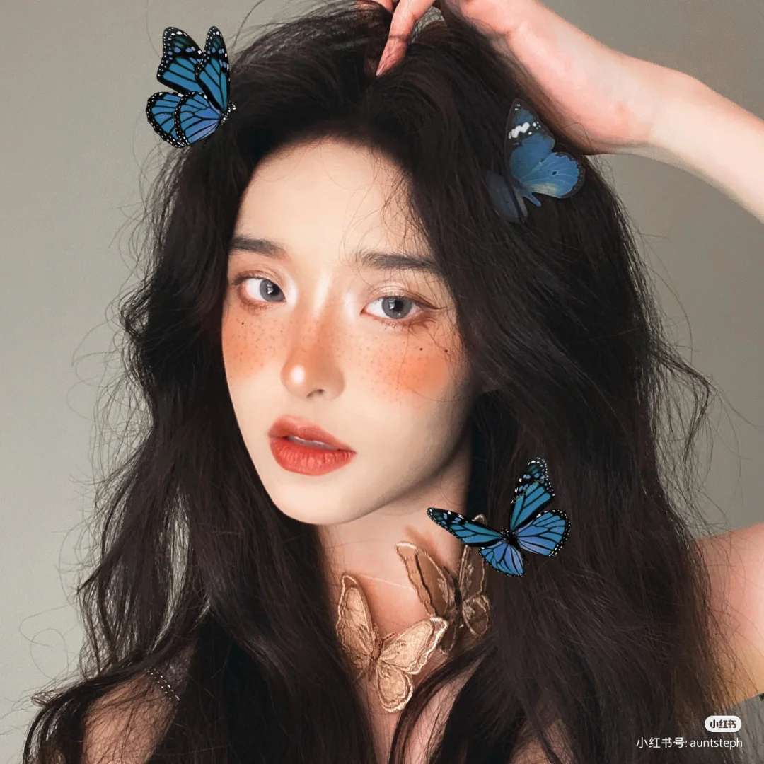 妆容精致的真人美女优质头像图片