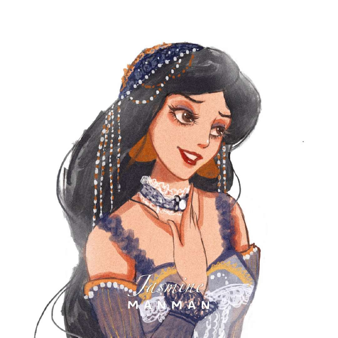 手绘 洛丽塔风迪士尼公主头像图片