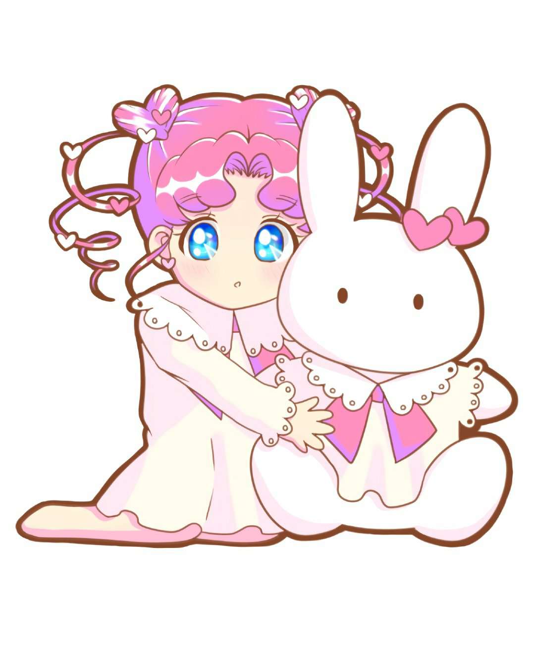 可爱的元气美少女战士卡通手绘头像