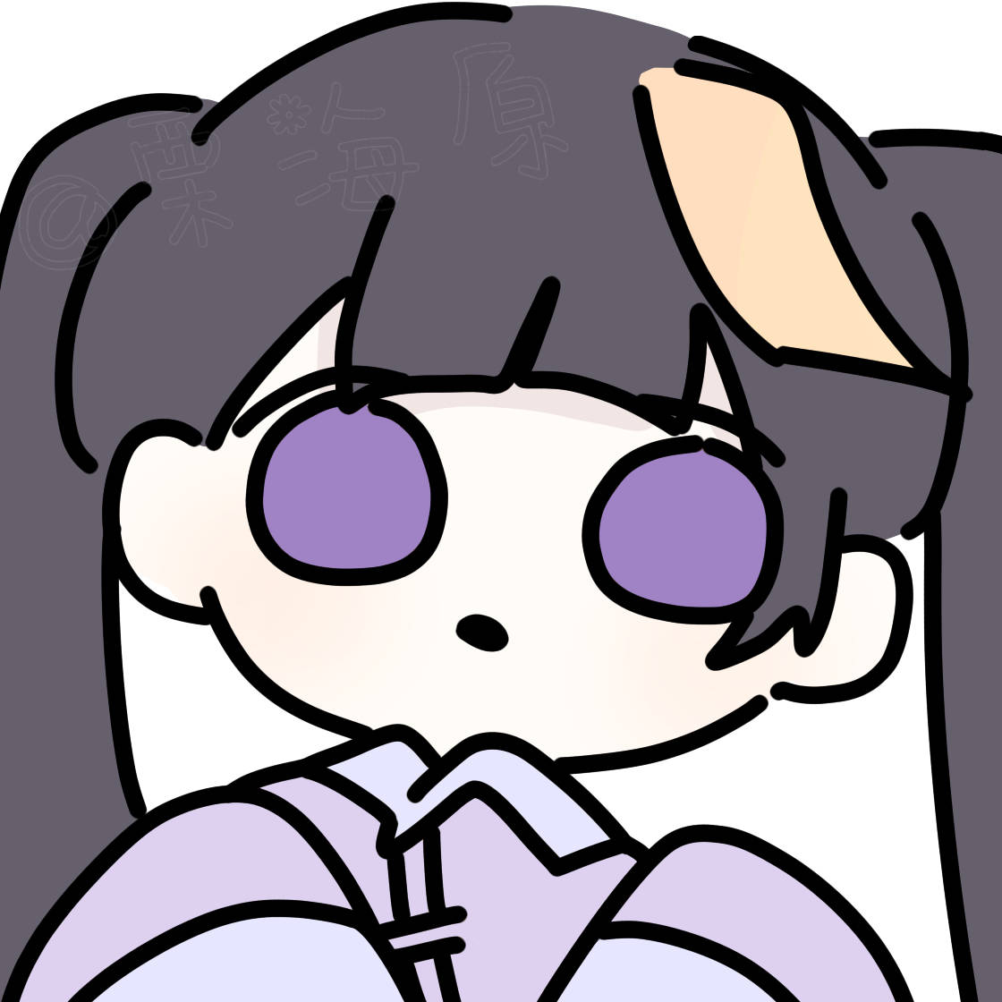 简单又可爱的卡通男生女生手绘情侣头像图片