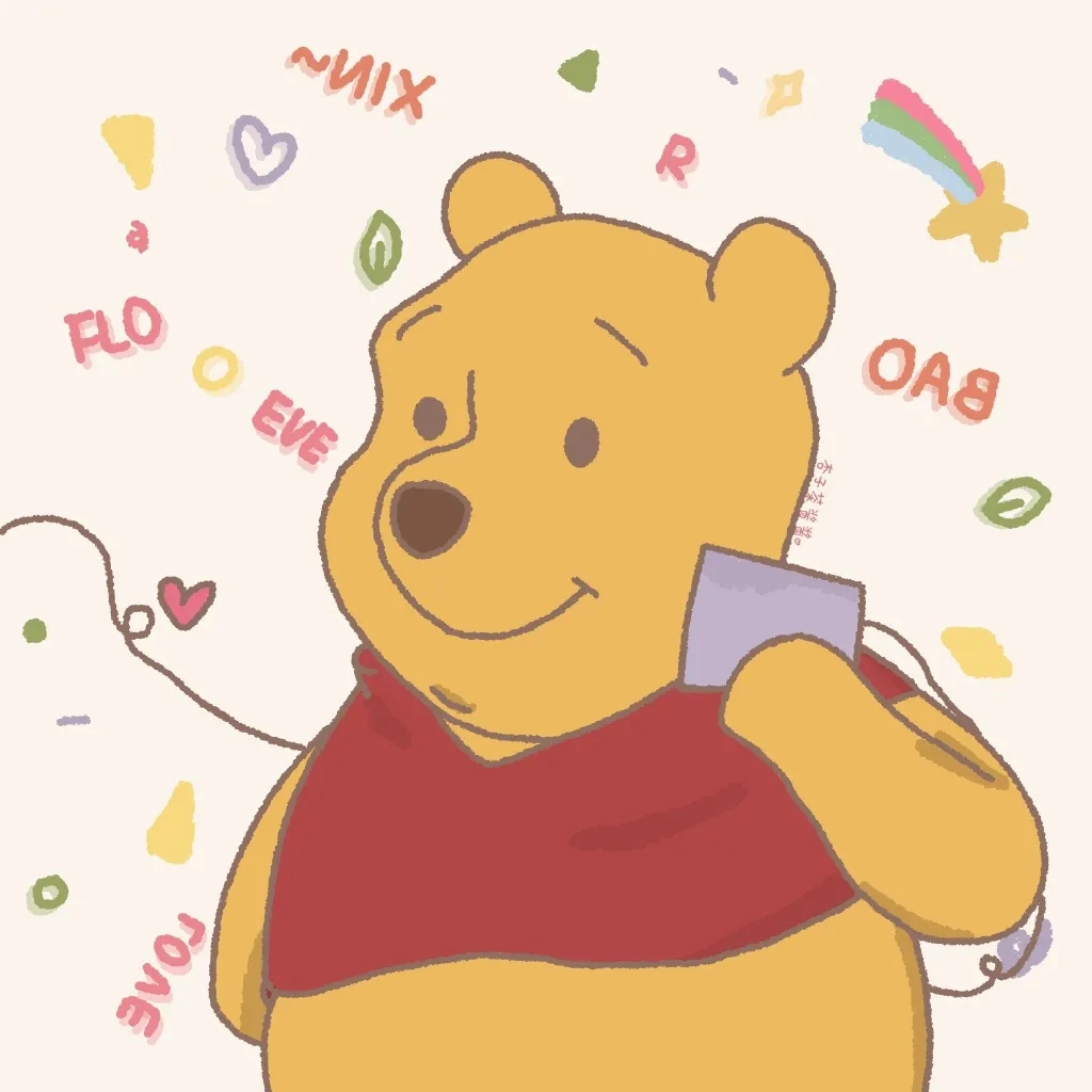 小熊维尼和他的小伙伴温馨可爱卡通头像图片