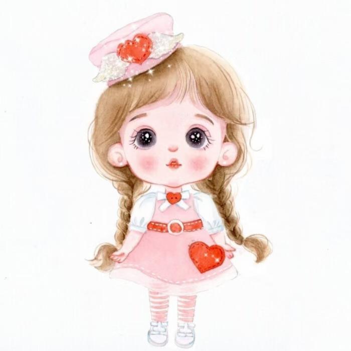 萌萌哒的卡通小女孩QQ头像图片