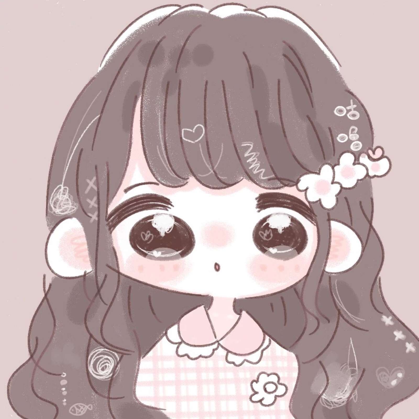 可爱动漫女头头像图片丨如果快乐太难，那祝我们腰缠万贯