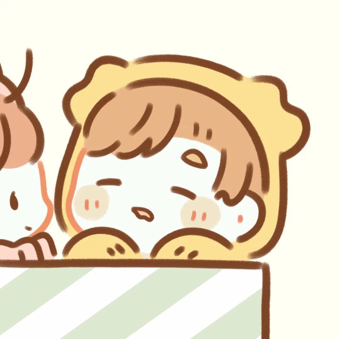 可爱卡通情头头像图片丨请允许我留一点防备，这样至少不会很狼狈