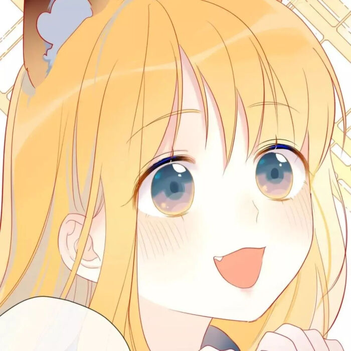 可爱动漫女头|二次元黄发女生系列头像图片