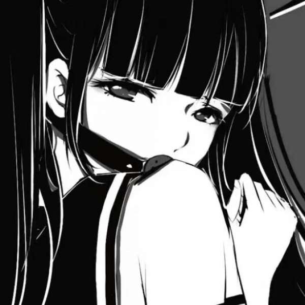 精选黑白优质高冷气质漫画女生头像图片