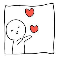 可爱简约手绘爱心情侣互动头像大全