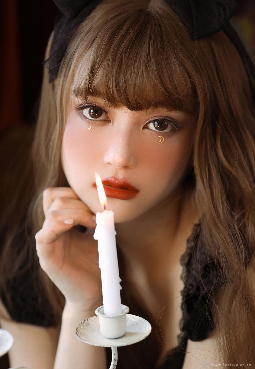 万圣节精选星月妆容红唇美女性感高清写真图片大全