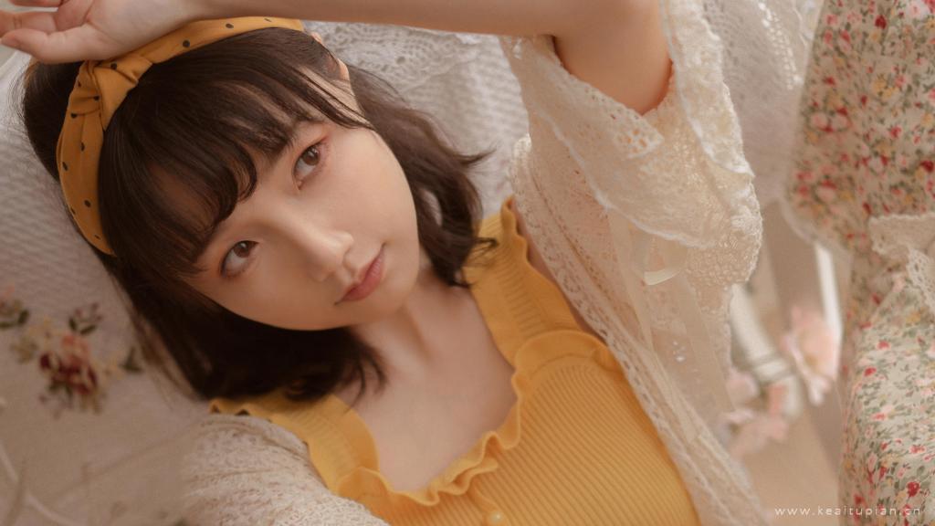 日系甜美清纯可爱橘子味少女居家甜美写真图片桌面壁纸