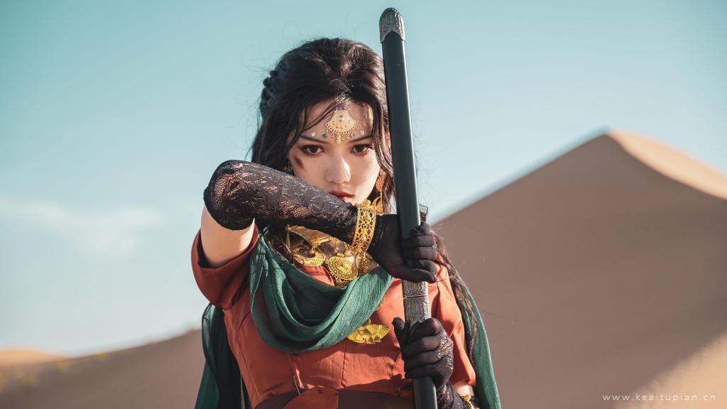 党妹cosplay一梦江湖惊蜃影异域风情写真图片桌面壁纸