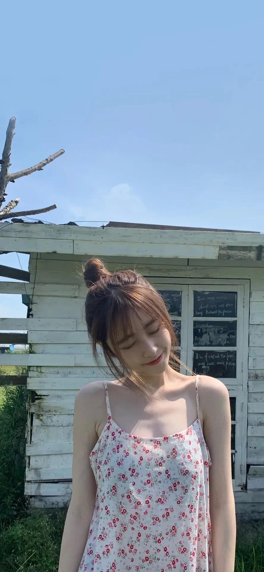 小清新甜美风格美女手机壁纸图片